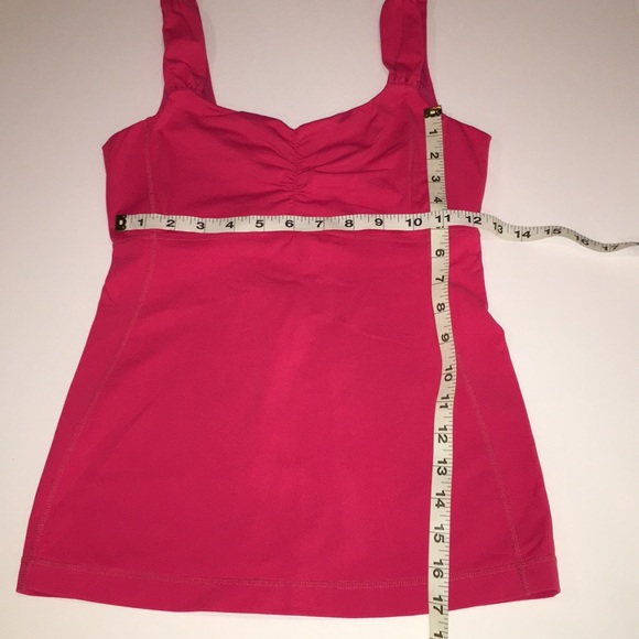 LULULEMON deep pink tank puckered/pleated accents - Picture 8 of 8